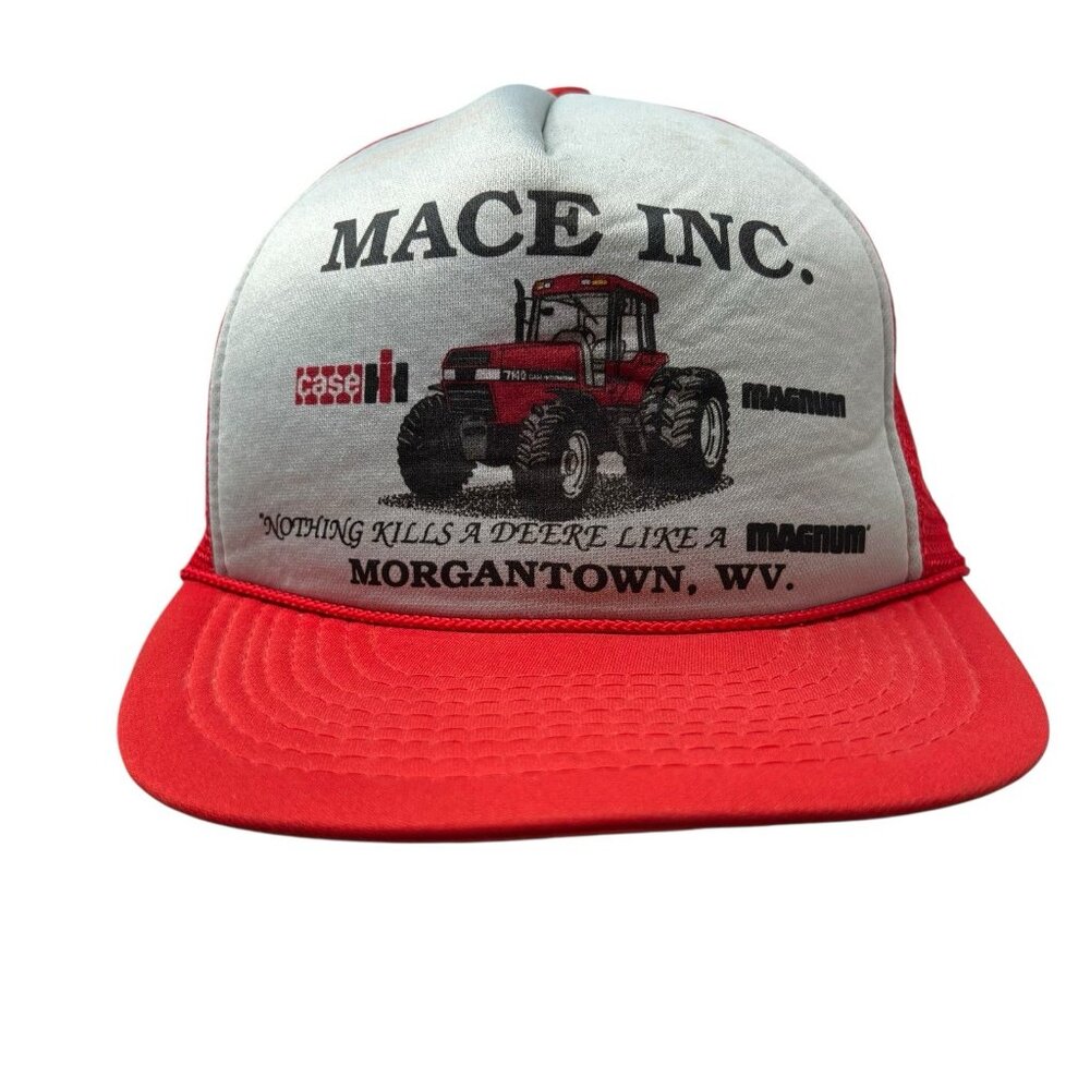 Case Magnum Tractors Vintage Snapback Trucker Dad Hat Cap Morgantown WV Dealer